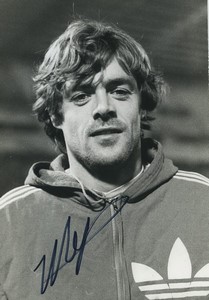 Football Soccer 1988 SC Bastia Johnny Rep Old Studio Photo Signed