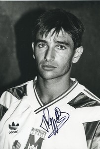 Football Soccer 1993 Montpellier HSC Franck Rizzetto Old Studio Photo Signed