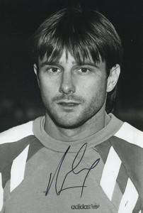 Football Soccer 1990 FC Nantes Christophe Robert Old Studio Photo Signed