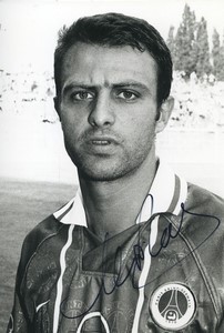 Football Soccer 1996 PSG Alain Roche Old Studio Photo Signed