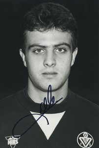 Football Soccer 1986 Girondins de Bordeaux Alain Roche Old Studio Photo Signed
