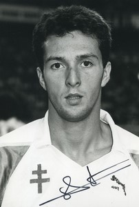 Football Soccer 1991 FC Metz Serge Romano Old Studio Photo Signed