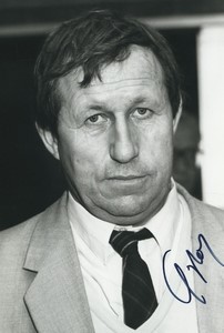 Football Soccer 1986 AJ Auxerre Guy Roux Old Studio Photo Signed
