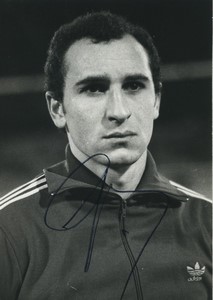 Football Soccer 1977 RC Lens Robert Sab Old Studio Photo Signed