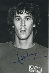 Football Soccer 1990 AS Cannes Jean-Luc Sassus Old Studio Photo Signed