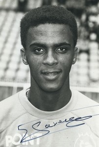 Football Soccer 1987 Le Havre AC Thierry Saxemard Old Studio Photo Signed