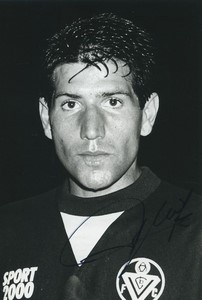 Football Soccer 1988 Girondins de Bordeaux 	Enzo Scifo Old Studio Photo Signed