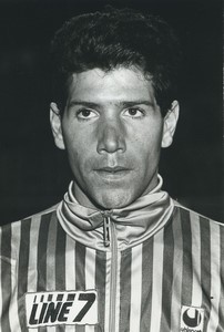 Football Soccer 1989 AJ Auxerre Enzo Scifo Old Studio Photo