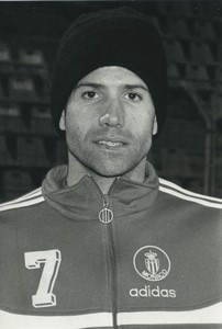 Football Soccer 1996 AS Monaco Enzo Scifo Old Studio Photo