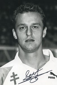 Football Soccer 1991 FC Metz Cyril Serredszum Old Studio Photo Signed