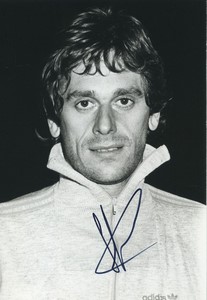 Football Soccer 1987 Chamois niortais Bruno Steck Old Studio Photo Signed