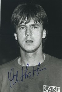 Football 1990 AS Cannes Yannick Stopyra Old Studio Photo Signed