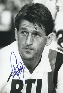 Football Soccer 1989 PSG Paris Saint Germain Safet Susic Old Studio Photo Signed