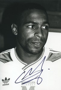 Football Soccer 1989 Montpellier HSC Jean Manuel Thetis Old Studio Photo Signed