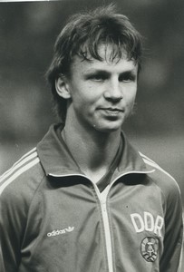 Football Soccer 1985 DDR Dynamo Berlin Andreas Thom Old Studio Photo