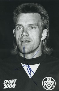 Football 1990 Girondins de Bordeaux Jean-Christophe Thouvenel Old Photo Signed