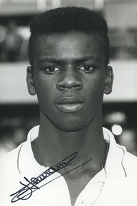 Football Soccer 1989 AS Monaco Lilian Thuram Old Studio Photo Signed