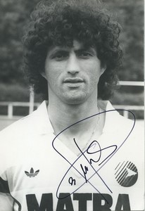 Football Soccer 1988 Matra Racing Paris Ruben Umpierrez Old Studio Photo Signed