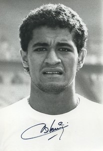 Football Soccer 1987 AJ Auxerre Pascal Vahirua Old Studio Photo Signed #2