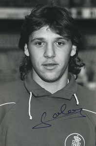 Football Soccer 1988 AS Monaco Patrick Valery Old Studio Photo Signed