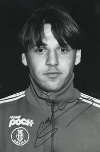 Football Soccer 1991 AS Monaco Patrick Valery Old Studio Photo Signed
