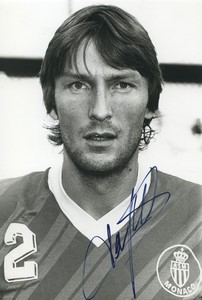 Football Soccer 1989 AS Monaco Rémy Vogel Old Studio Photo Signed