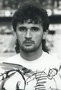 Football Soccer 1989 FC Metz Nebojsa Vučićević Old Studio Photo