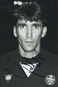 Football Soccer 1986 Girondins de Bordeaux Zlatko Vujović Studio Photo Signed