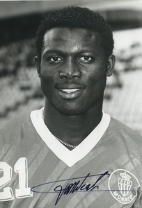 Football Soccer 1989 AS Monaco Georges Weah Old Studio Photo Signed