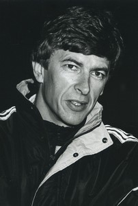 Football 1991 entraineur de AS Monaco Arsène Wenger Old Studio Photo