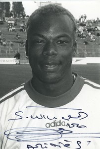Football Soccer 1996 Stade rennais FC Sylvain Wiltord Old Studio Photo Signed