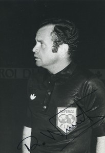 Football Soccer circa 1978 Referee Robert Wurtz Old Studio Photo Signed