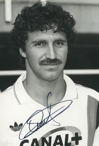 Football Soccer 1987 PSG Paris Saint Germain Daniel Xuereb Studio Photo Signed