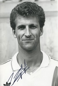 Football Soccer 1987 PSG Paris Christian Zajaczkowski Old Studio Photo Signed