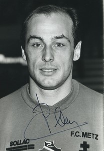 Football Soccer 1986 FC Metz Bernard Zenier Old Studio Photo Signed