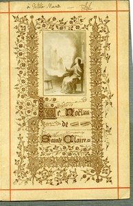 France Ste Claire Religion Holy Card Photo Albumen on Paper 1880
