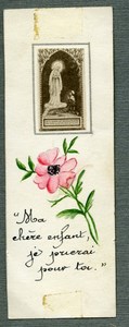 France Religion Holy Card Photo Albumen on Paper 1880