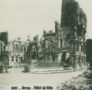 France WWI Arras Town Hall Ruins old SIP Photo 1914-1918
