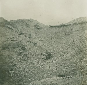 France WWI Crater Nothing left after Bombardment old SIP Photo 1914-1918