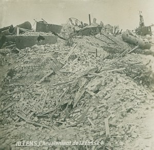 France WWI Lens Mining Fosse 4 Headframe Ruins old SIP Photo 1914-1918