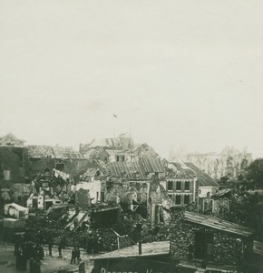 France WWI Peronne General View after Bombardments old SIP Photo 1914-1918