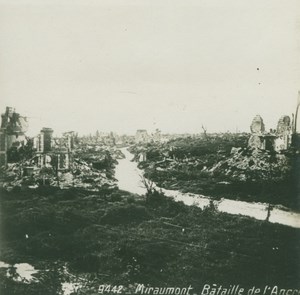 France WWI Miraumont Ancre Battle Aftermath Ruins old SIP Photo 1914-1918