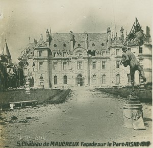 France WWI Maucreux Castle Damages Bombardment old SIP Photo 1914-1918