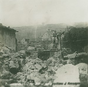 France WWI Vassogne Ruins Bombardment Destruction old SIP Photo 1914-1918