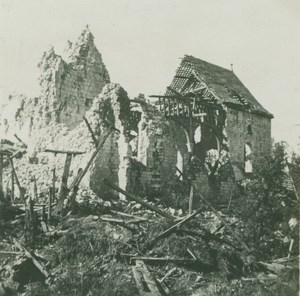 France WWI Thory Somme Church Ruins Destruction old SIP Photo 1914-1918