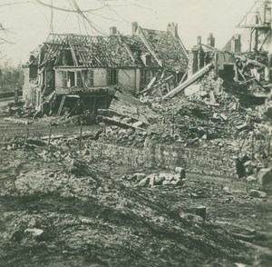 France WWI Ham Somme Ruins Mine explosion old SIP Photo 1914-1918