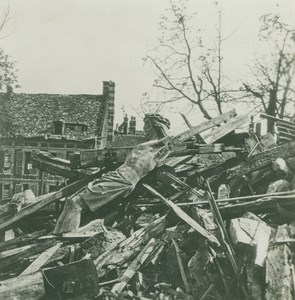 France WWI Nesles Church Ruins Dynamite Crucifixion old SIP Photo 1914-1918