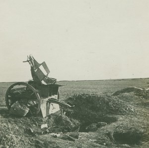 France WWI near Rambercourt Battlefield Cart old SIP Photo 1914-1918