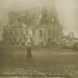 Belgium WWI Yser Battle Nieuwpoort Market Hall Ruins Destruction SIP Photo 1916