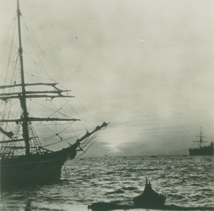 Turkey WWI Smyrna Bay Sailboat old SIP Photo 1914-1918